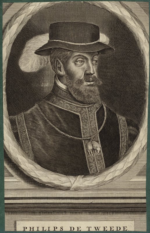 Porträtt av kung Filip II av Spanien av French School
