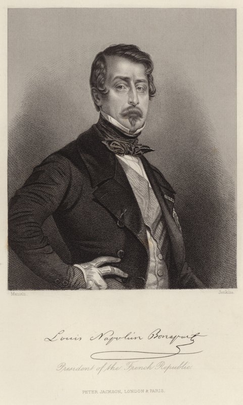 Porträtt av Louis-Napoleon Bonaparte av French School