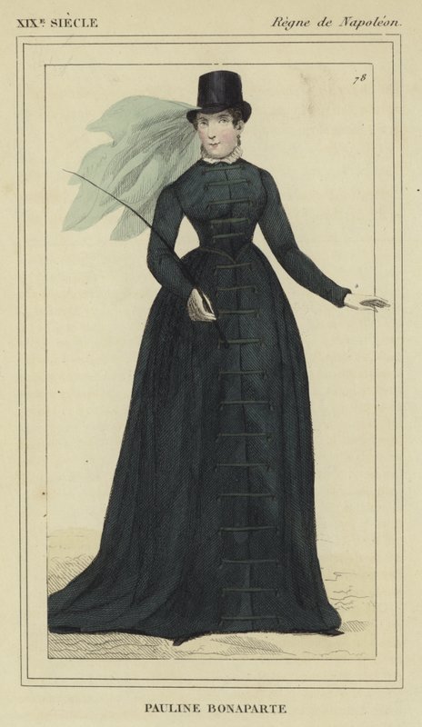 Porträtt av Pauline Bonaparte (färgstick) av French School