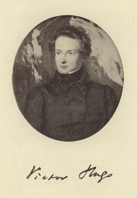 Porträtt av Victor Hugo av French School
