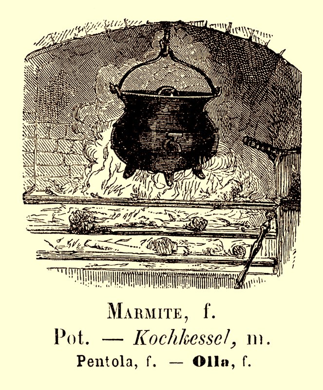 Kruka Illustration från Album Vocabulaire, c.1880 av French School