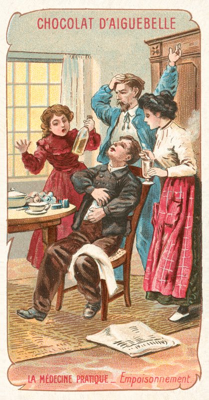 Praktisk medicin - förgiftning (chromolitho) av French School