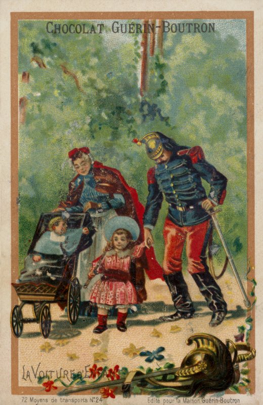 Barnvagn (chromolitho) av French School