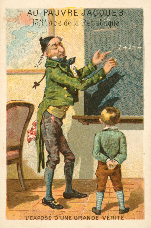 Presentation av en stor sanning (chromolitho) av French School