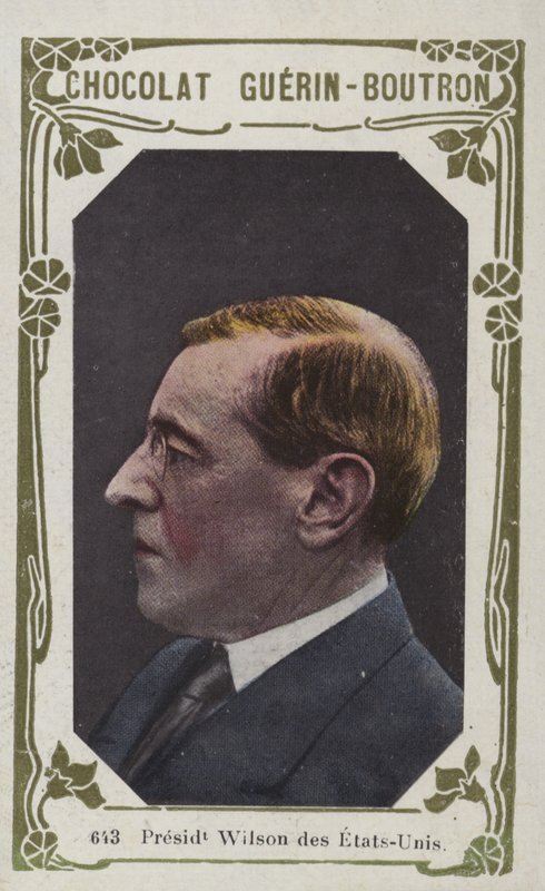 USA:s president Wilson (färgad bild) av French School