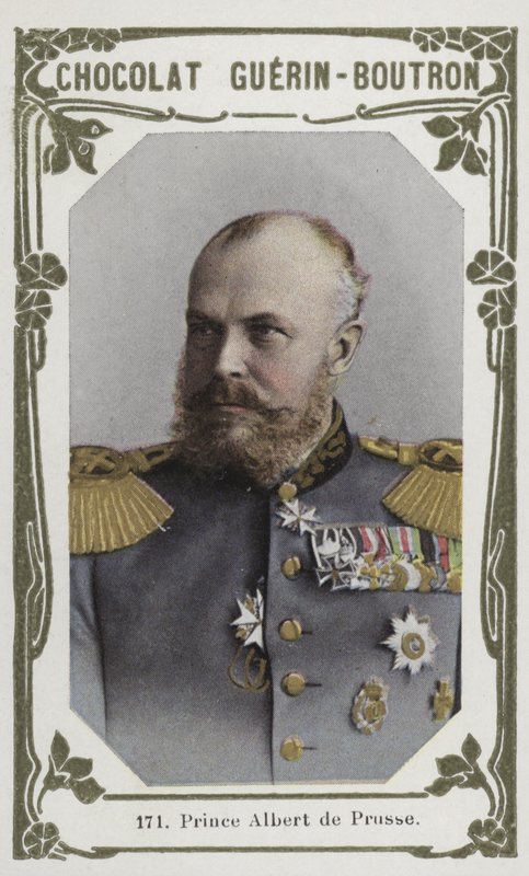 Prins Albert av Preussen (färgad bild) av French School