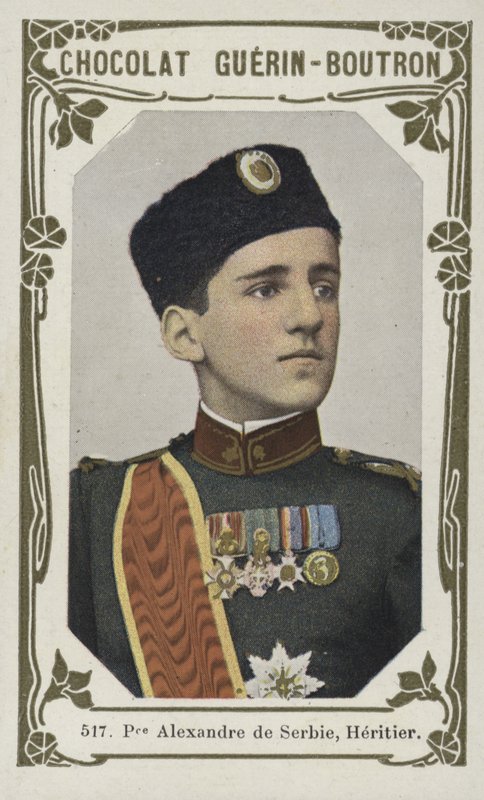 Prins Alexander av Serbien, arvtagare (färgad bild) av French School