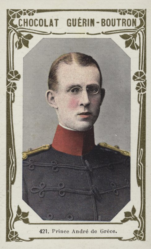 Prins Andre av Grekland (färgad bild) av French School
