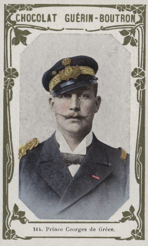 Prins George av Grekland (färgad bild) av French School
