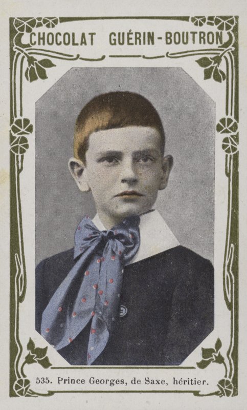 Prins Georges, de Saxe, arvtagare (färgad bild) av French School