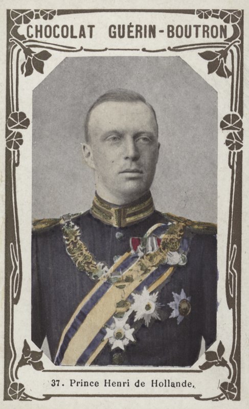 Prins Henrik av Holland (färgad bild) av French School
