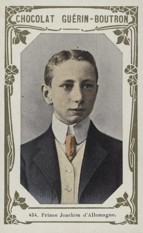 Prins Joachim dAllemagne (färgad bild) av French School