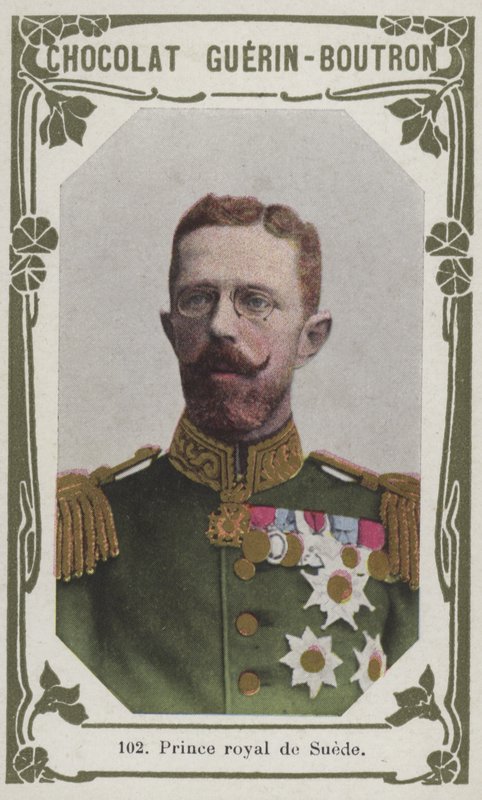 Prince Royal de Suede (färgad bild) av French School