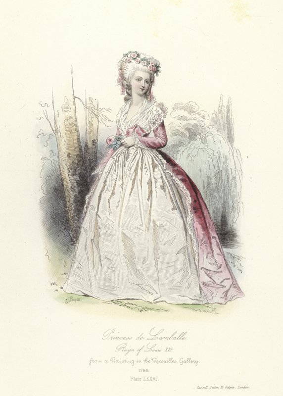Prinsessan av Lamballe, regeringstid av Ludvig XVI av Frankrike av French School