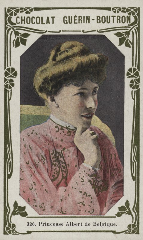 Prinsessan Albert av Belgien (färgad bild) av French School
