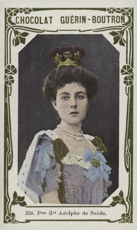 Prinsessan Gustav Adolf av Sverige (färgad bild) av French School