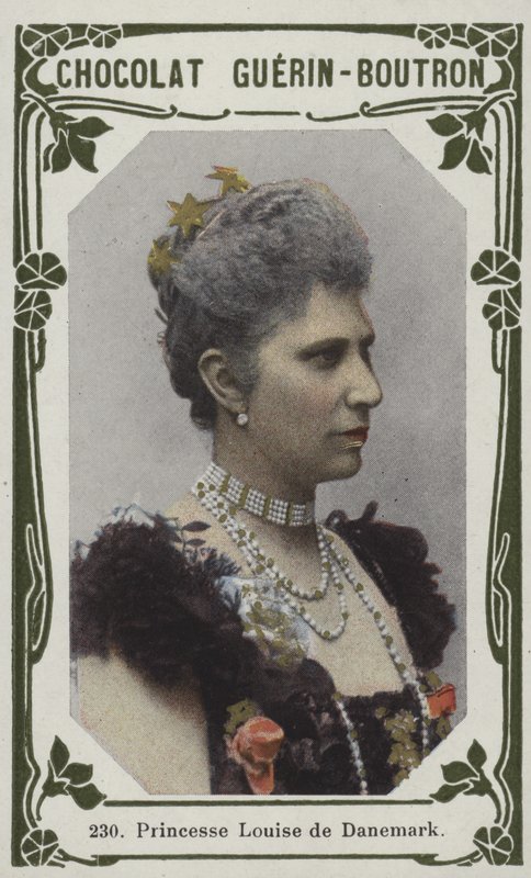 Prinsessan Louise av Danmark (färgad bild) av French School