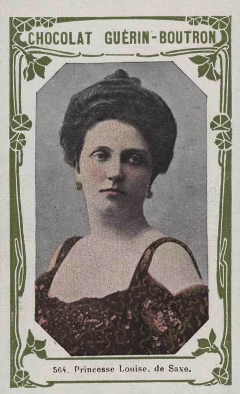 Prinsessan Louise, av Sachsen (färgat foto) av French School
