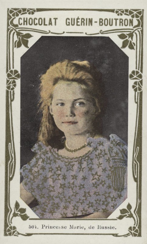 Prinsessan Marie, av Ryssland (färgad bild) av French School