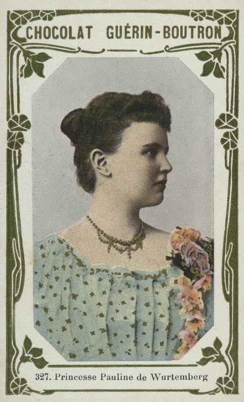 Prinsessan Pauline av Württemberg (färgad bild) av French School