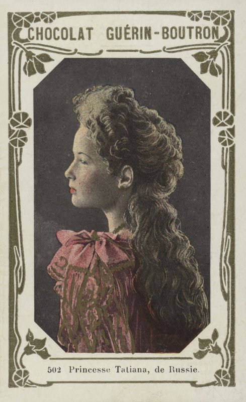 Prinsessan Tatiana av Ryssland (färgad bild) av French School