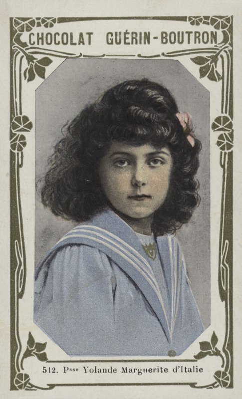 Prinsessan Yolande Marguerite av Italien (färgad bild) av French School