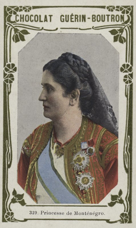Prinsessan av Montenegro (färgad bild) av French School