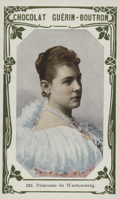 Prinsessan av Württemberg (färgad bild) av French School