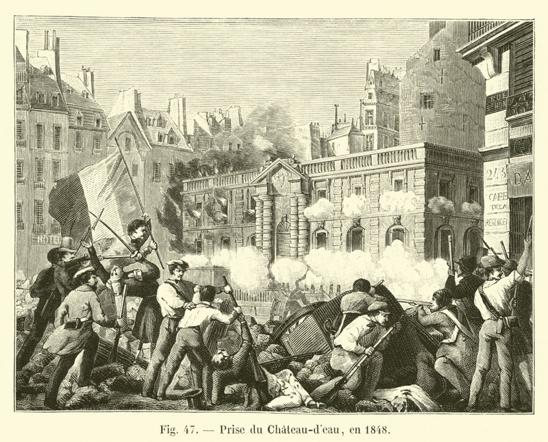 Fångst av Chateau-deau 1848 av French School