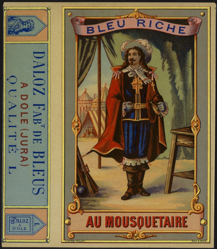 Produktetikett för Bleu Riche au Mousquetaire av French School