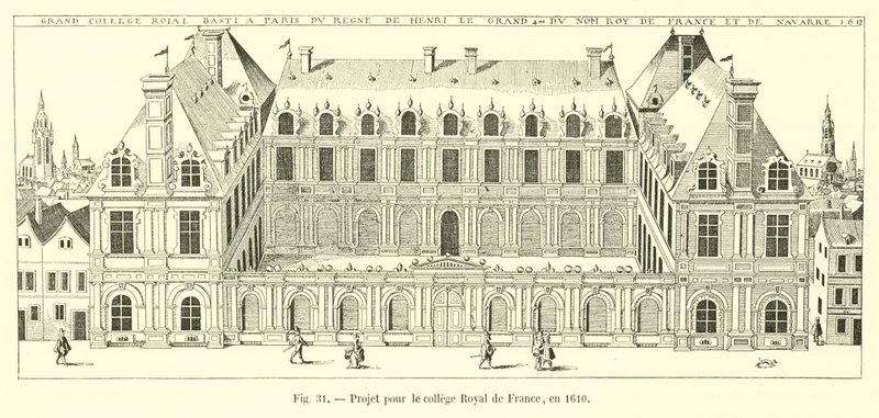 Projekt för Royal College of France, 1610 av French School