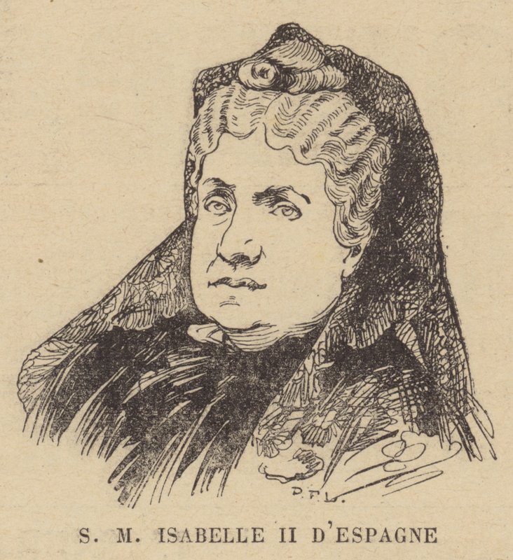 Drottning Isabella II av Spanien av French School