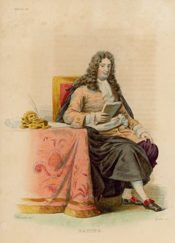 Racine (färgad gravyr) av French School