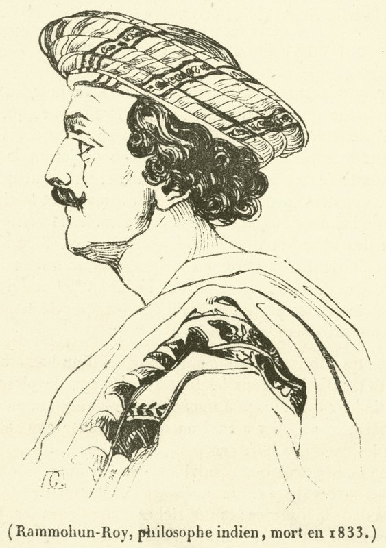 Rammohun-Roy, indisk filosof, dog 1833 (gravyr) av French School