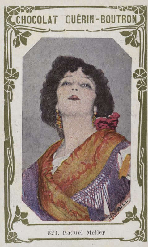 Raquel Meller (färgad bild) av French School