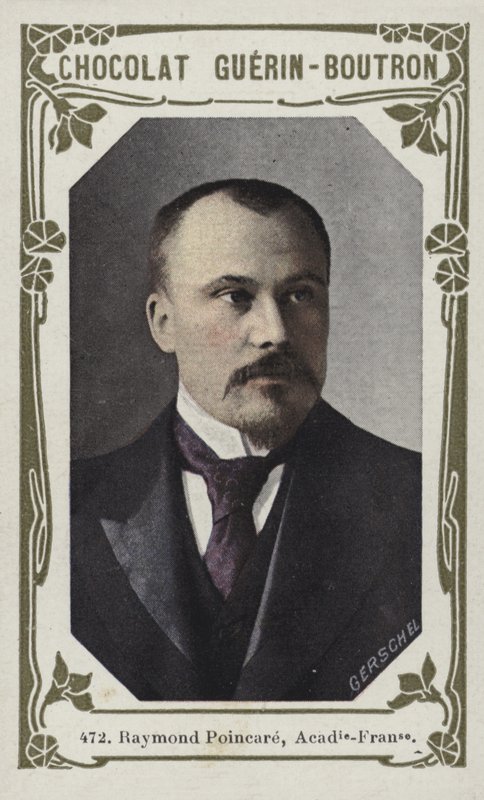 Raymond Poincare, Academie-Francaise (färgad bild) av French School
