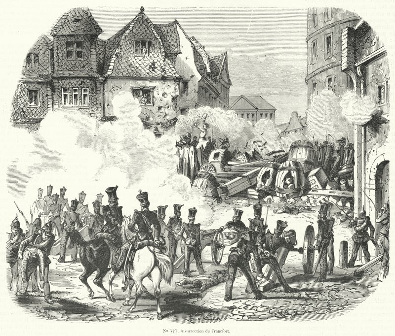 Uppror i Frankfurt, Tyskland, september 1848 av French School