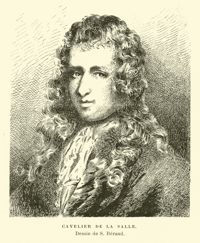 Rene-Robert Cavelier de Lasalle, fransk upptäcktsresande av French School