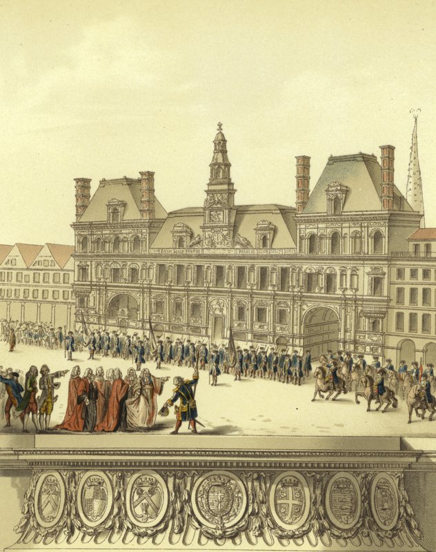 Genomgång av vakterna i staden Paris av French School