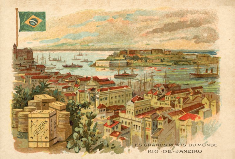 Rio de Janeiro, Brasilien (chromolitho) av French School