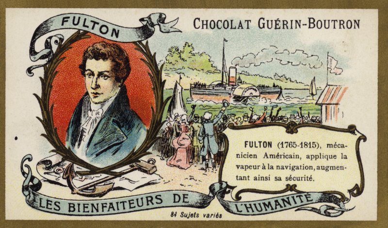 Robert Fulton, amerikansk ingenjör och uppfinnare (chromolitho) av French School
