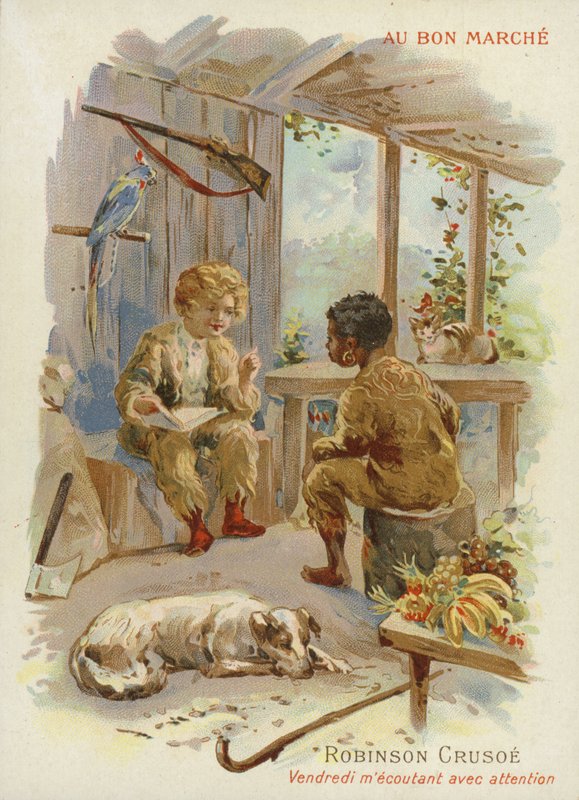 Robinson Crusoe och Man Friday av French School