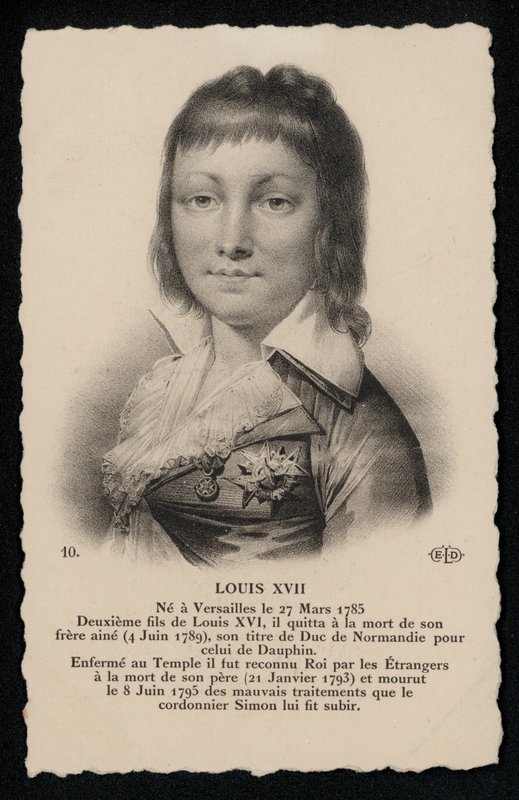 Roy Louis XVII (litho) av French School