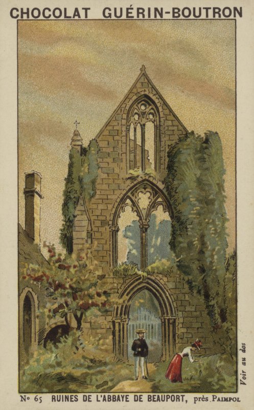 Ruinerna av Beauport Abbey, nära Paimpol av French School