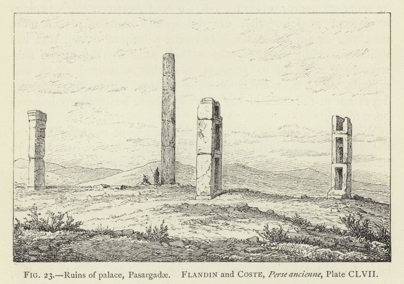 Ruinerna av palats, Pasargadae av French School