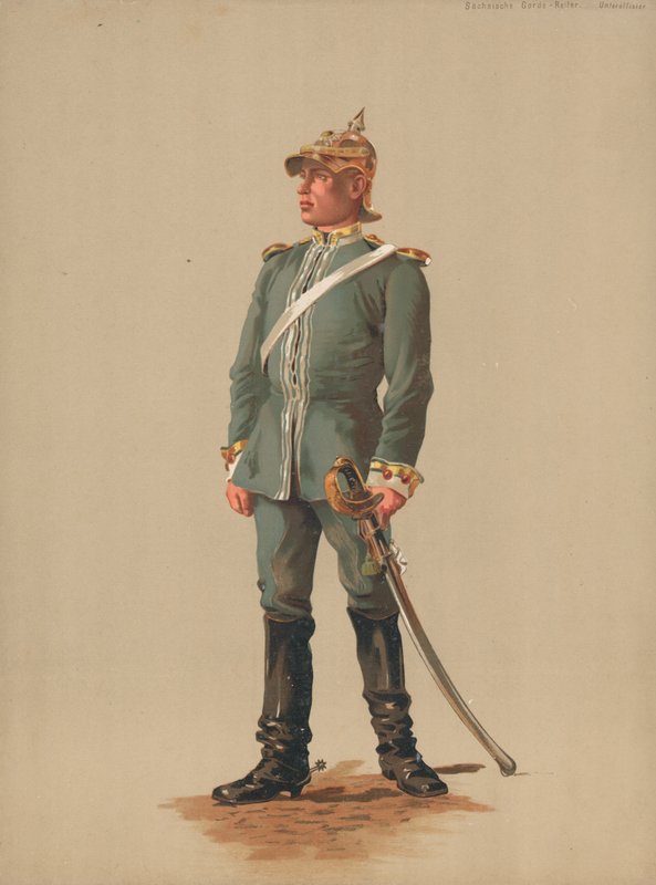 Sachsisk gardist, korpral av French School