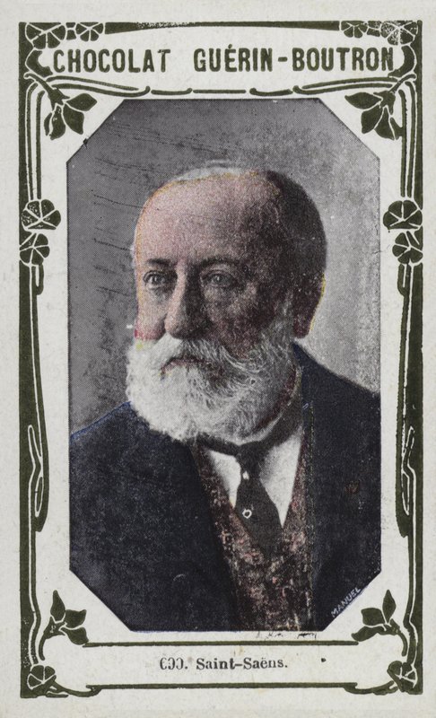 Saint-Saens (färgad bild) av French School