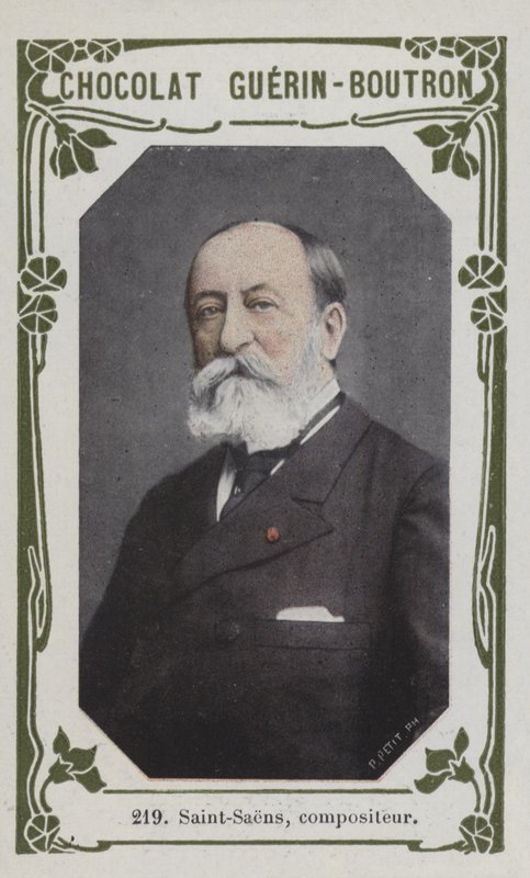 Saint-Saens, kompositör (färgat foto) av French School