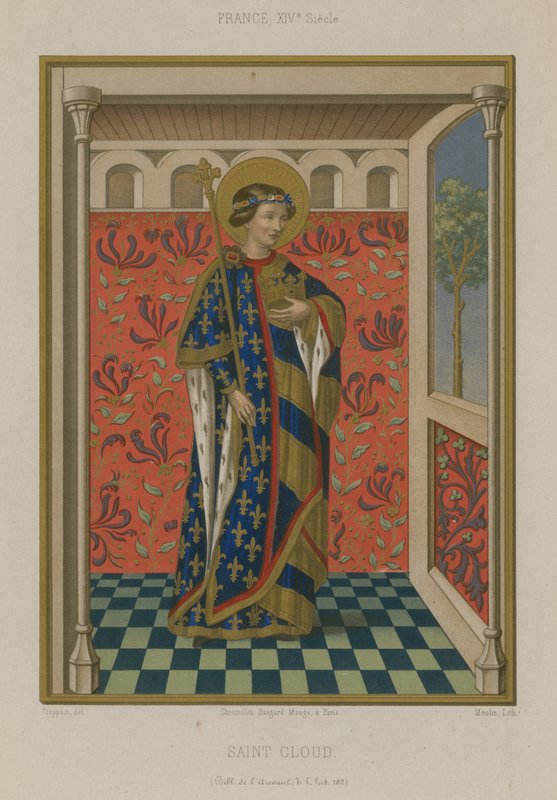 Saint Clodoald, son till kung Chlodomer av Orleans av French School