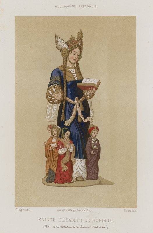 Saint Elizabeth av Ungern av French School